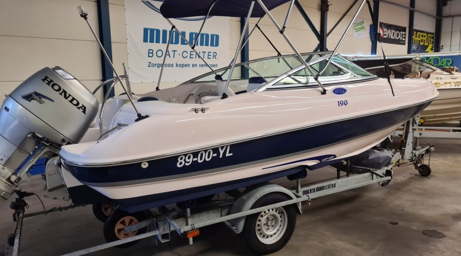 Hele mooie Style 190 met Honda BF90 outboard