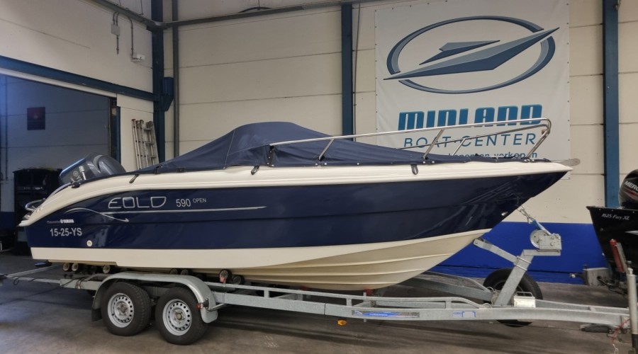 Eolo 590 Open Met Yamaha F150 en trailer (Bomvol!)