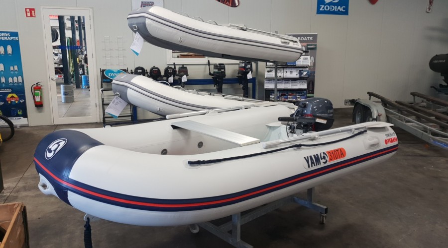 Nieuwe YAM 310TA Aluminium RIB met nieuwe Yamaha M12 elektromotor, accu en lader